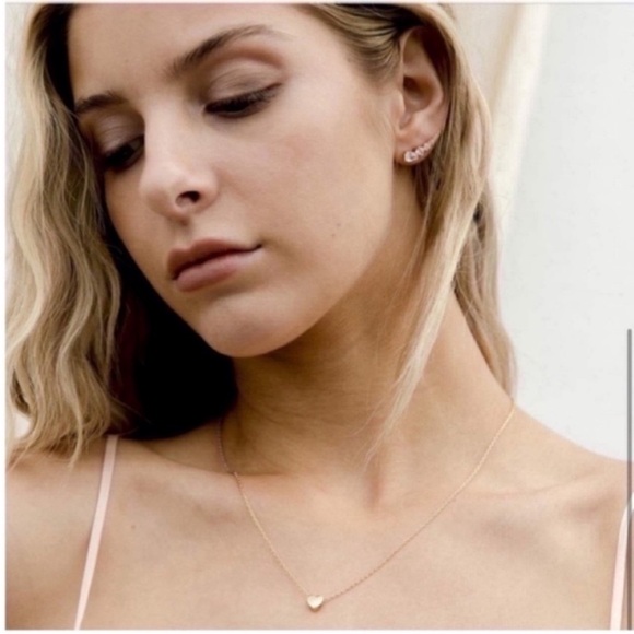 New! 14K Gold Plated Heart Necklace (3012) NWOT - Picture 3 of 4